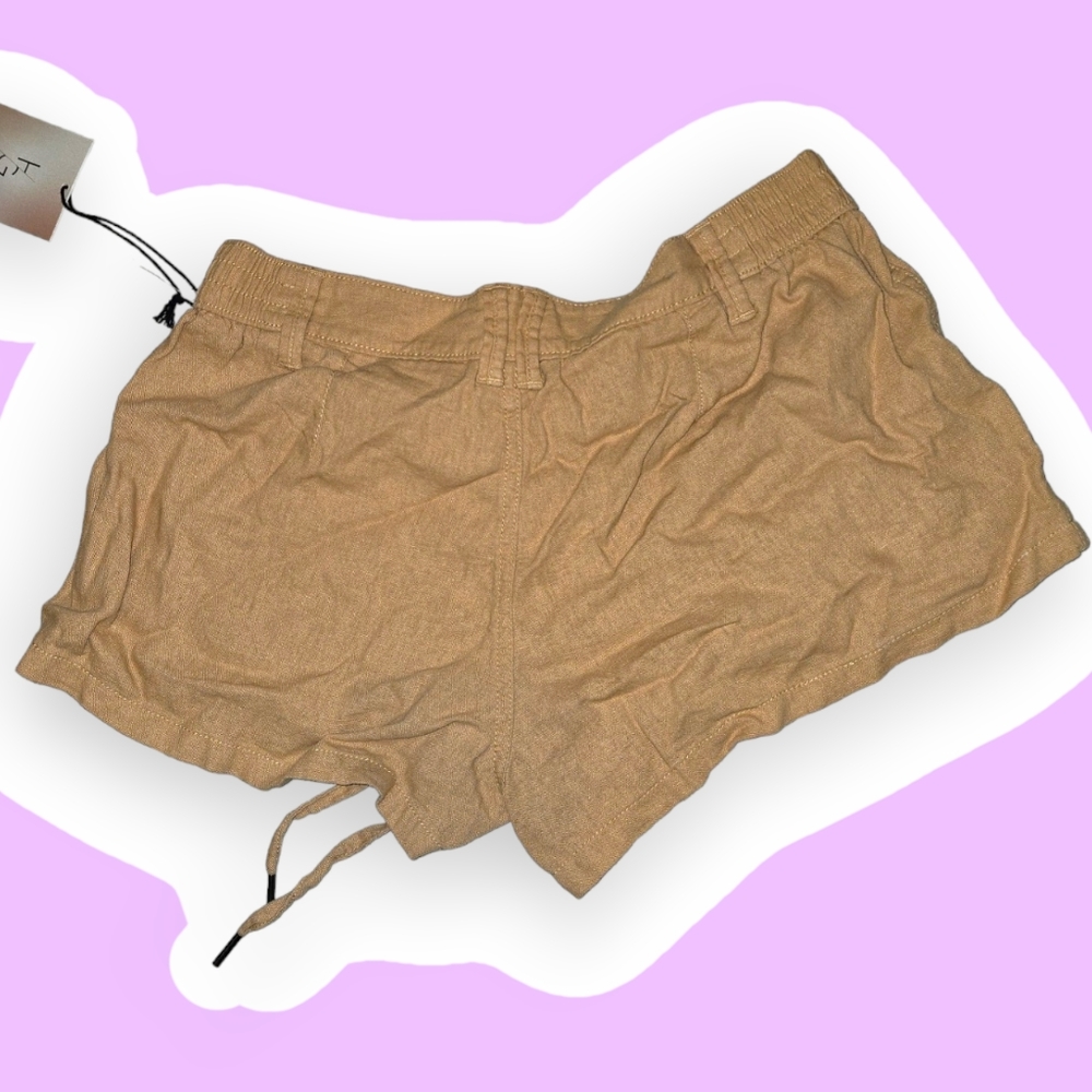Happily Grey Baggy Utility Shorts, Women's Size M, Tan NEW MSRP $54